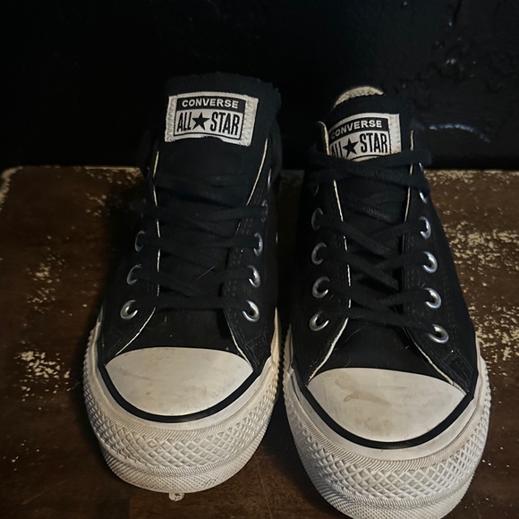 Converse All Star Black and White Platform Sneakers - Picture 6 of 10